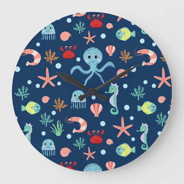 Weltmeer Große Wanduhr (Vorderseite)