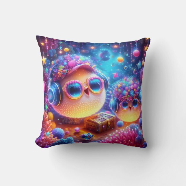 Weltmeer Kissen (Vorderseite)