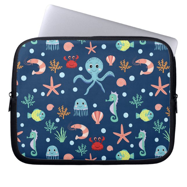 Weltmeer Laptopschutzhülle (Vorderseite)