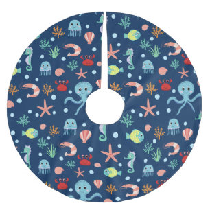 Weltmeer Polyester Weihnachtsbaumdecke