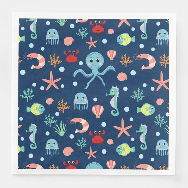 Weltmeer Serviette (Vorderseite)