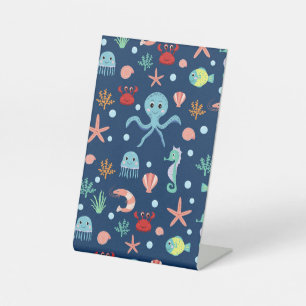 Weltmeer Sockelschild