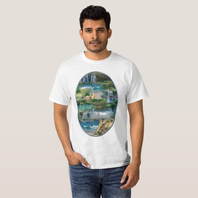 Weltmeere und -flüsse, Seen und Sport T-Shirt (Vorne ganz)