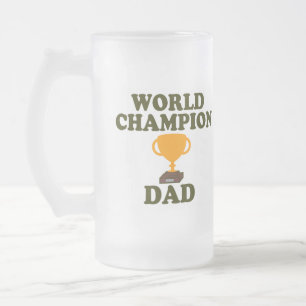 Weltmeister-Vater-Bier-Tasse Mattglas Bierglas