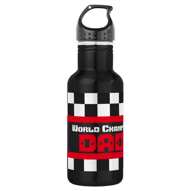 Weltmeister-Vater-Racing-Drink-Flasche Edelstahlflasche (Vorderseite)