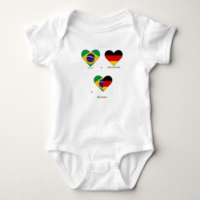 Weltmeisterschaft, Brasilien, Deutschland Baby Strampler (Vorderseite)