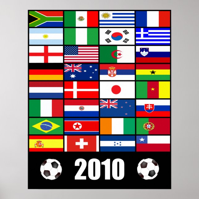Weltmeisterschaft Fußball 2010 Poster (Vorne)