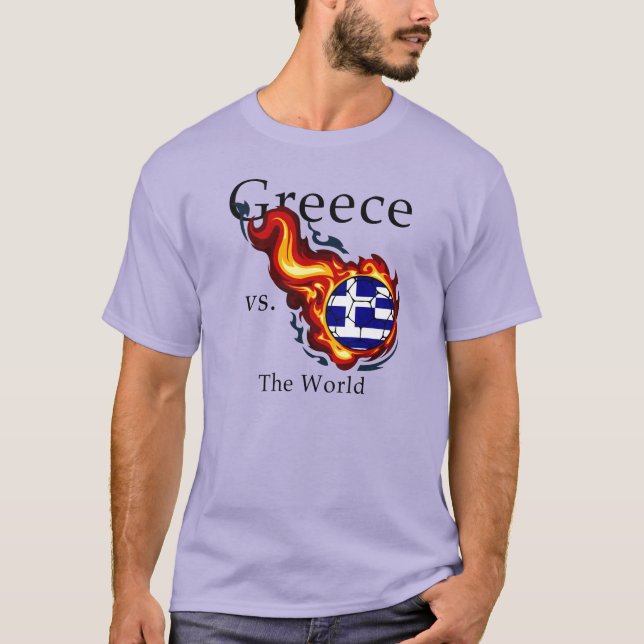 Weltmeisterschaft - Griechenland gegen die Welt T-Shirt (Vorderseite)