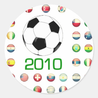 Weltmeisterschaft T - Shirt 2010 Südafrika Runder Aufkleber
