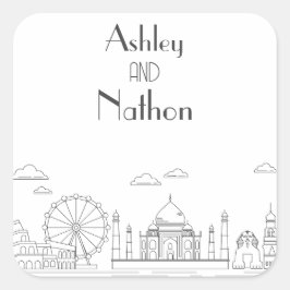 Weltmeisterschaften der Weltmeisterschaft der Wund Quadratischer Aufkleber