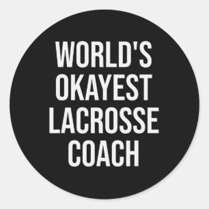 Weltmeistertitel für Lacrosse Coach Runder Aufkleber