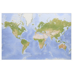 Weltmercator-Karte Stoff