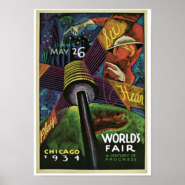 Weltmesse ~ Ein Jahrhundert des Fortschritts Poster (Vorne)