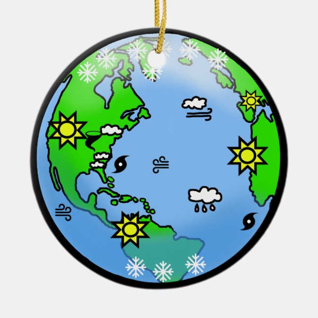 Weltmeteorologische Weihnachtsfeier Keramik Ornament (Vorne)