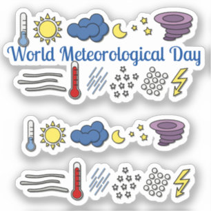 Weltmeteorologischer Tag Aufkleber
