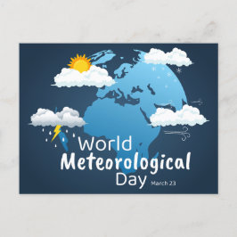 Weltmeteorologischer Tag Feiertagspostkarte