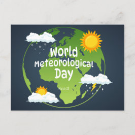 Weltmeteorologischer Tag Feiertagspostkarte
