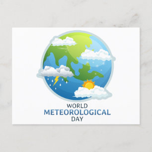 Weltmeteorologischer Tag Feiertagspostkarte