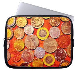Weltmünzen Laptopschutzhülle