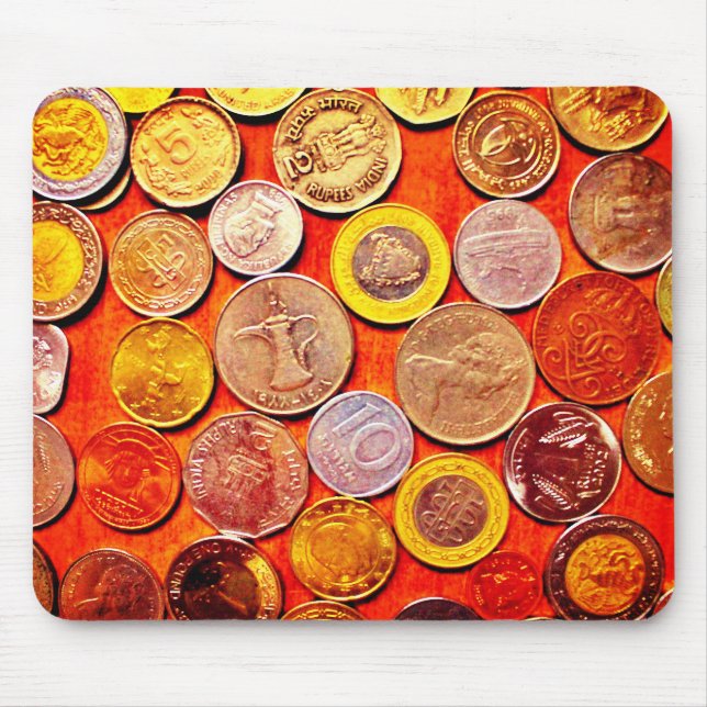 Weltmünzen Mousepad (Vorne)