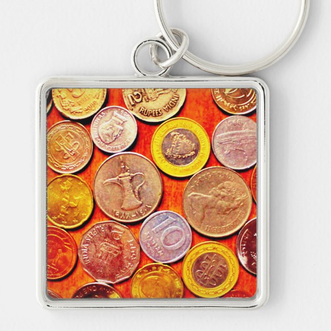 Weltmünzen Schlüsselanhänger (Vorne)