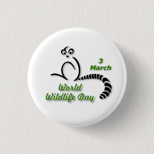 Weltnaturerbe 3 März Button (Vorderseite)