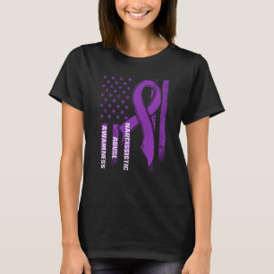 Weltnichtsmissbrauch Bewusstsein der USA-Flagge Su T-Shirt