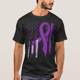 Weltnichtsmissbrauch Bewusstsein der USA-Flagge Su T-Shirt