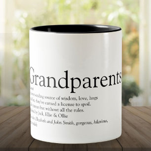 Weltniveau je Großeltern Definition Zweifarbige Tasse