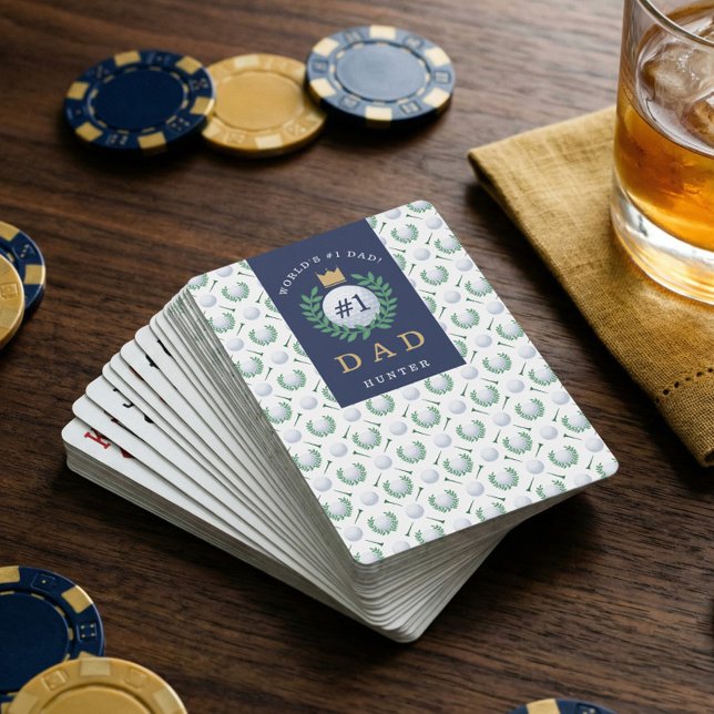 Weltnummer 1 Vater Prestigeträchtiger Royal Crown  Spielkarten (World's #1 Golf Dad Fun Personalized Gift for Dad Poker Cards)