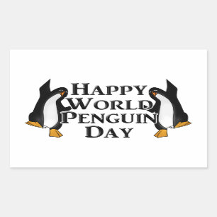 Weltpinguin-Tag Rechteckiger Aufkleber