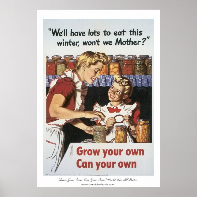 Weltposter "Grow your own, Can your own" Poster (Vorne)