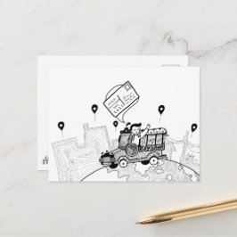 Weltpostkartentag 2021 (BW) Postkarte