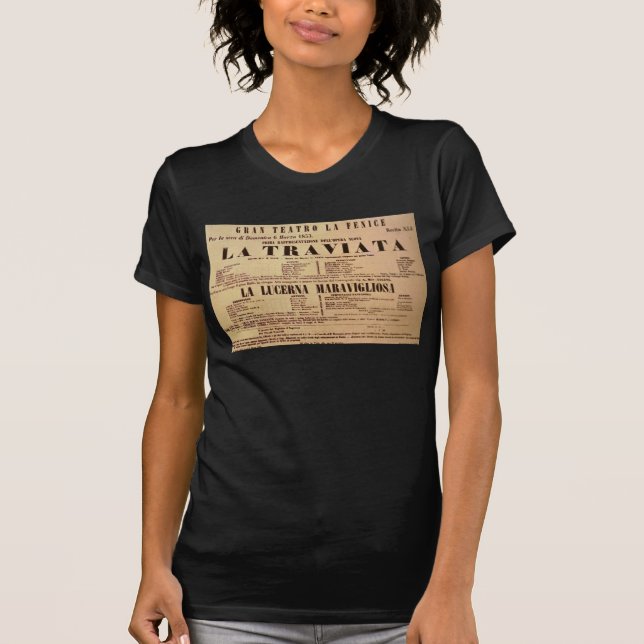 Weltpremiere-Plakat von La traviata (1853) T-Shirt (Vorderseite)