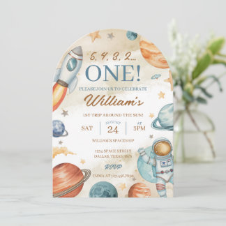 Weltraum 1. Geburtstag Einladung