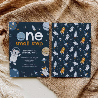 Weltraum 1. Geburtstag Party Einladung Thema