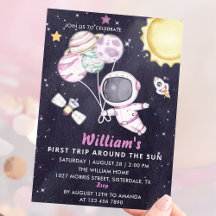 Weltraum 1. Geburtstag Party Erster Rundgang durch