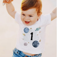Weltraum 1. Geburtstag Planeten Galaxy Ein Shirt J
