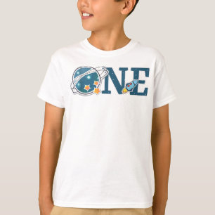 Weltraum 1 Jahr alt Geburtstag Grafik 1. Geburtsta T-Shirt