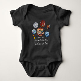 Weltraum 1. Reise Personalisierter Geburtstag Baby Strampler