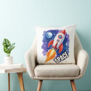 Weltraum-Abenteuer Poster Abenteuer warten unter Kissen
