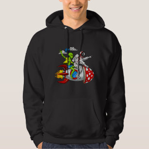 Weltraum-Alien-Astronaut-Pilze-Rakete-Psychedelisc Hoodie