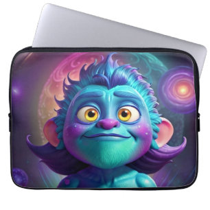 Weltraum-Alien & Freund Laptopschutzhülle