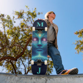 Weltraum-Alien Personalisiertes Skateboard