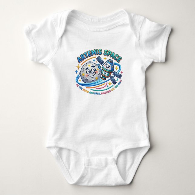 Weltraum Artemis Baby Strampler (Vorderseite)