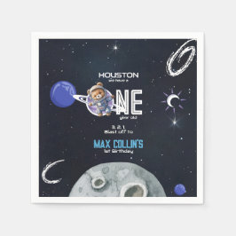Weltraum-Astronaut 1. Geburtstag Serviette
