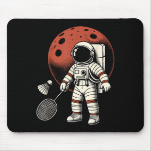 Weltraum Astronaut Badminton Spieler Shuttle Sport Mousepad