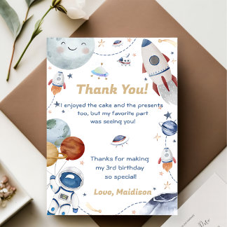 Weltraum Astronaut Geburtstag Danke Karte