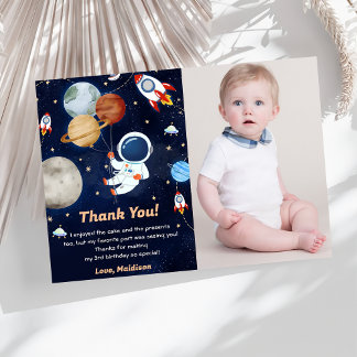 Weltraum Astronaut Geburtstag Danke Karte
