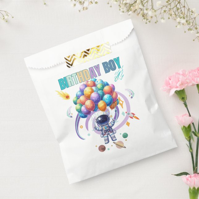 Weltraum-Astronaut Geburtstagskind Geschenktütchen (Versiegelt)